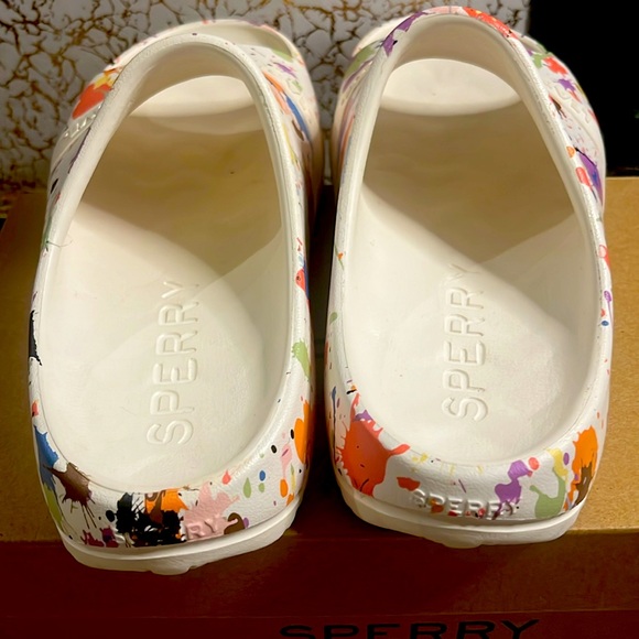 Sperry Float Slide Splash 💦 Paint Design Unisex EUC - Picture 3 of 5